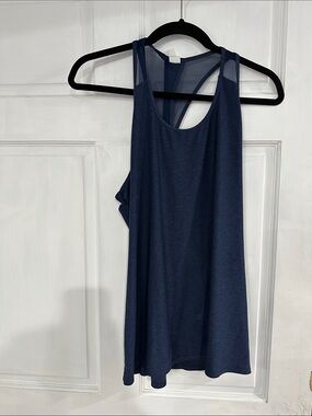 Reebok Navy Racerback Tank Top — Women's Athletic Tank